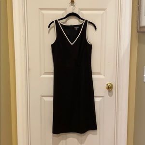 Classic Ann Taylor black dress with white trim 4